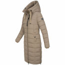 Navahoo Mondmaedchen Damen Winter Steppjacke N036 Taupe Grey Größe M - Gr. 38