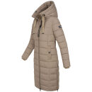 Navahoo Mondmaedchen Damen Winter Steppjacke N036 Taupe Grey Größe XL - Gr. 42