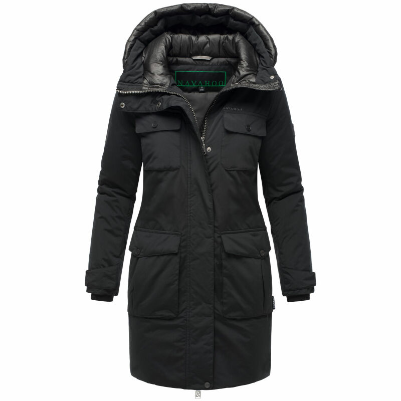 Navahoo Eissturm Damen Winterjacke N037 Schwarz Größe M - Gr. 38