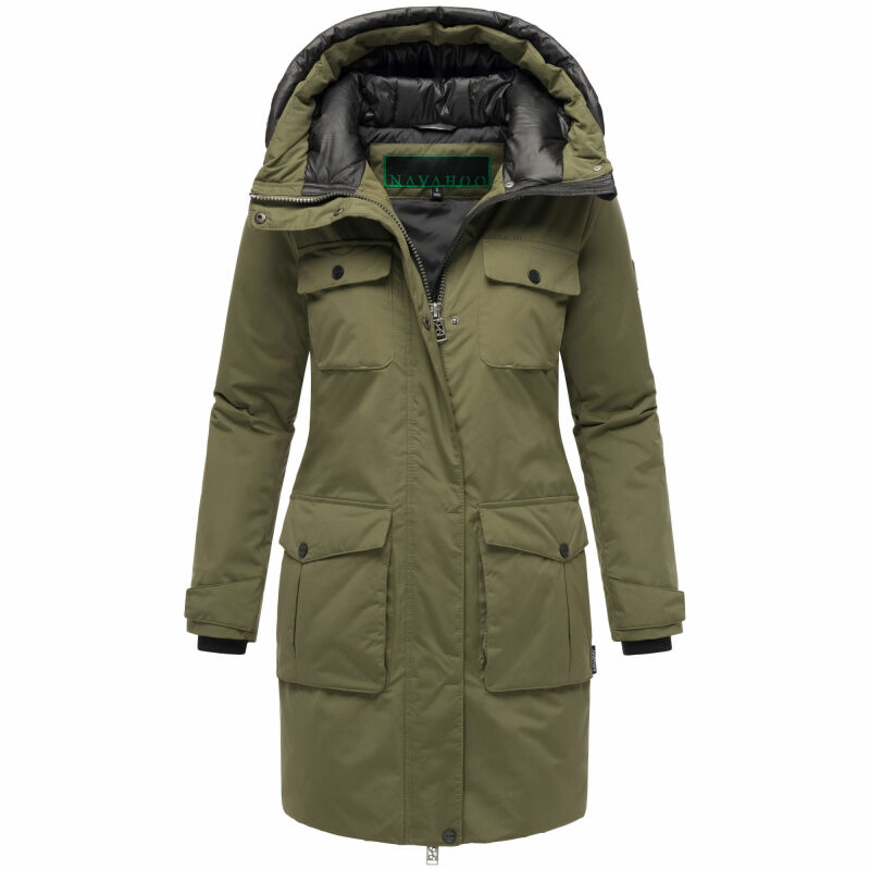 Navahoo Eissturm Damen Winterjacke N037 Olive Forest Größe L - Gr. 40