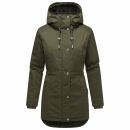 Navahoo Winterfunke Damen Winterjacke N038 Olive Größe XL - Gr. 42