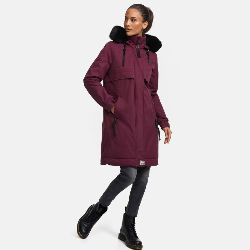 Navahoo Kaltwetterretter Damen Winterjacke N039 Wine Größe XL - Gr. 42