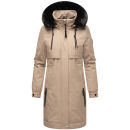 Navahoo Kaltwetterretter Damen Winterjacke N039 Taupe Grey Größe XS - Gr. 34