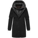 Navahoo Flauschwunder Damen Winterjacke N043 Schwarz Größe M - Gr. 38
