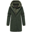 Navahoo Flauschwunder Damen Winterjacke N043 Dark Olive Größe S - Gr. 36