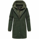 Navahoo Flauschwunder Damen Winterjacke N043 Dark Olive Größe L - Gr. 40