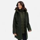 Navahoo Flauschwunder Damen Winterjacke N043 Dark Olive Größe L - Gr. 40