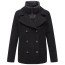 Marikoo Aylaraa Damen Winter Kabanjacke N044 Schwarz-Größe XXL - Gr. 44