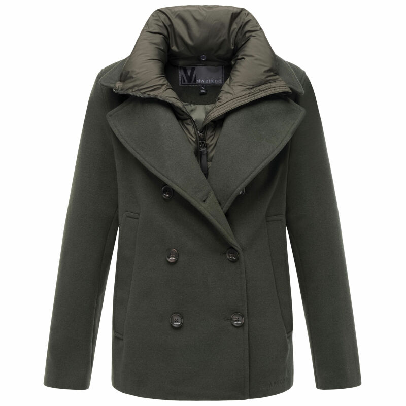 Marikoo Aylaraa Damen Winter Kabanjacke N044 Dark Olive-Größe S - Gr. 36