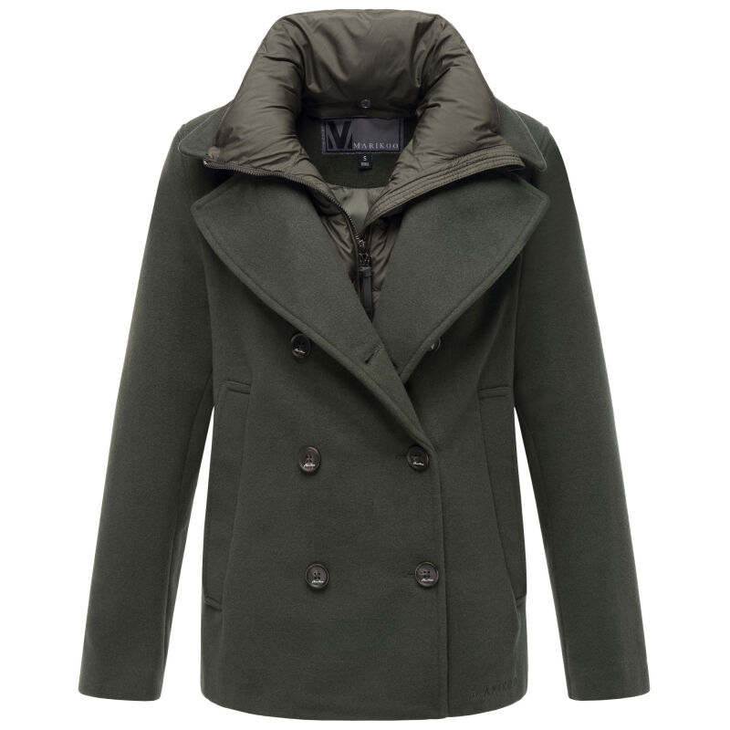 Marikoo Aylaraa Damen Winter Kabanjacke N044 Dark Olive-Größe XXL - Gr. 44