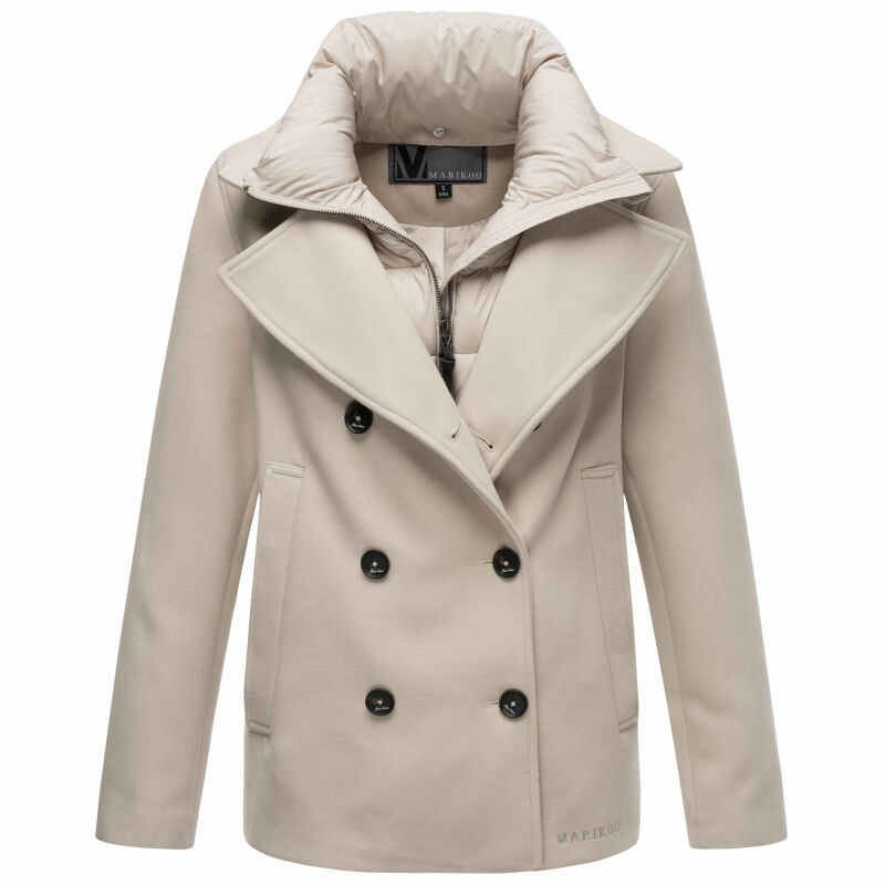 Marikoo Aylaraa Damen Winter Kabanjacke N044 Pearl Grey-Größe XXL - Gr. 44