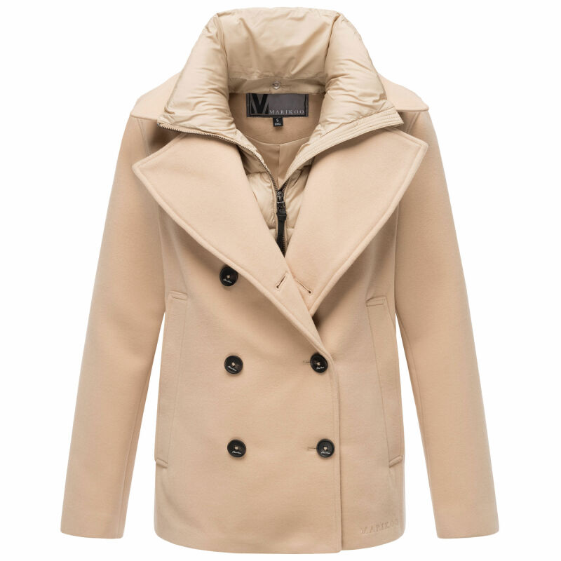 Marikoo Aylaraa Damen Winter Kabanjacke N044 Beige-Größe S - Gr. 36