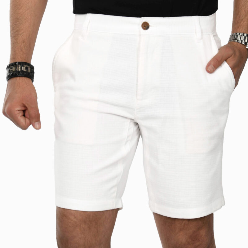 Indicode Indoros Herren Shorts B799 Weiss Größe M - Gr. M