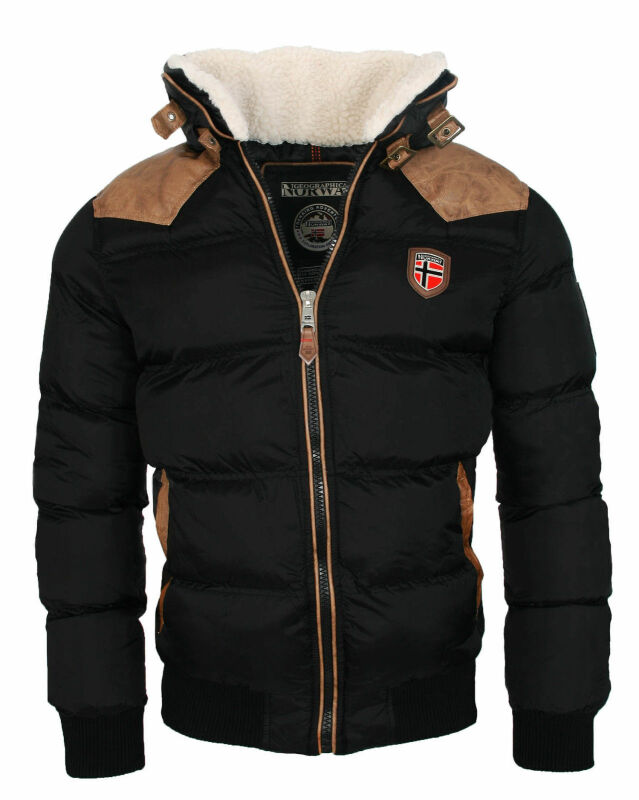 Geographical Norway Abraham Designer Herren Winter Jacke Schwarz - Black Größe XL - Gr. XL