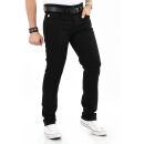Indicode Ingianluca Herren Jeans Hose B796 Schwarz W33 L32 in