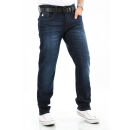 Indicode Ingianluca Herren Jeans Hose B796 Dunkelblau W36 L34 in