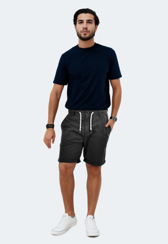 Indicode InCanvar Herren Sommer Stoff Shorts B795 Schwarz Größe S - Gr. S