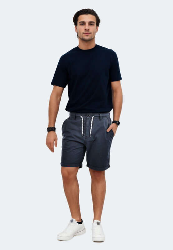 Indicode InCanvar Herren Sommer Stoff Shorts B795 Navy Größe XXXL - Gr. 3XL