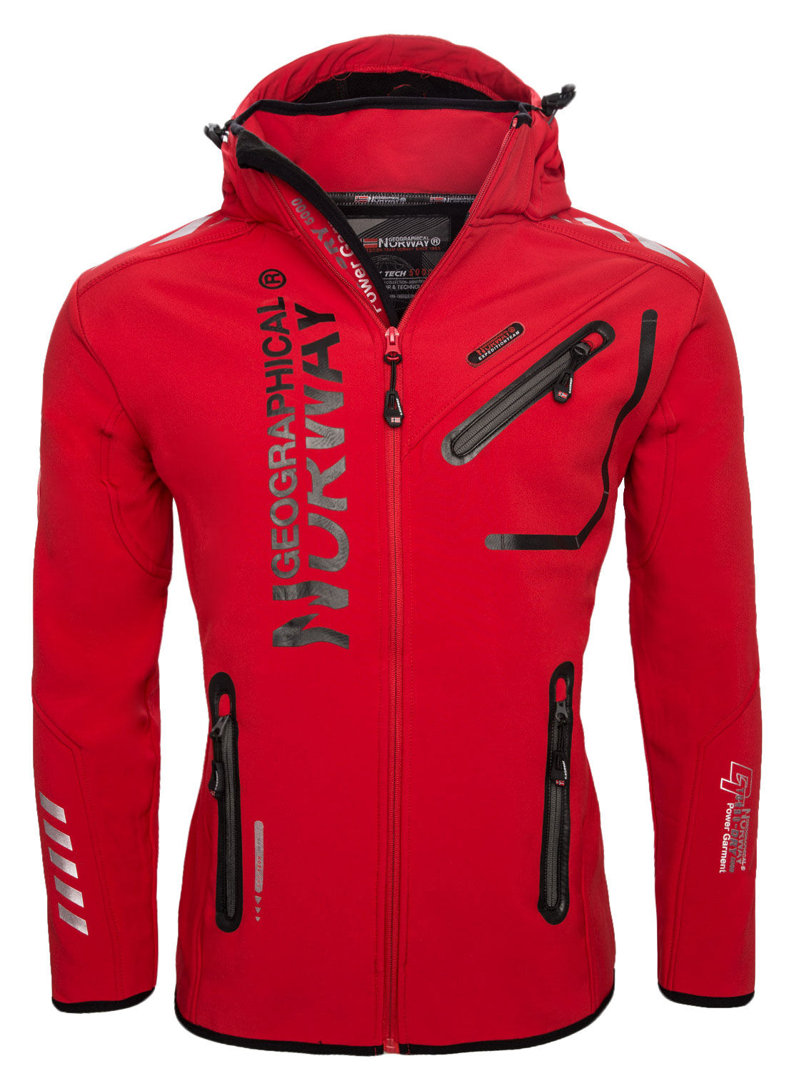 Veste Softshell Geographical Norway Rainman Turbo-Dry - Imperméable, Coupe-vent, Capuche Amovible