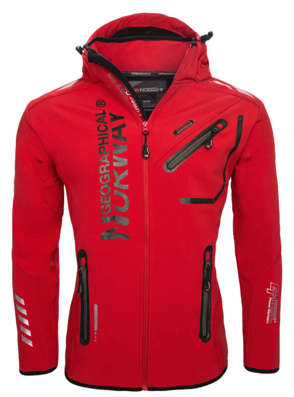 Geographical Norway Rainman Herren Outdoor Softshell Jacke  Rot Größe M - Gr. M