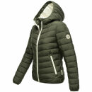 Marikoo Pack Mich Ein Damen Stepp Jacke B994 Dark Olive-Größe L - Gr. 40