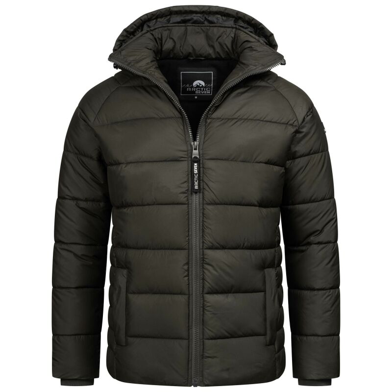 Arctic Seven Herren Winter Steppjacke O420 Dunkelgrau