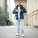 Arctic Seven Herren Winter Steppjacke O420 Navy