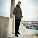 Alessandro Salvarini Herren Winter Steppjacke O-422 Dunkelgrau