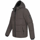Alessandro Salvarini Herren Winter Steppjacke O-422 Dunkelgrau