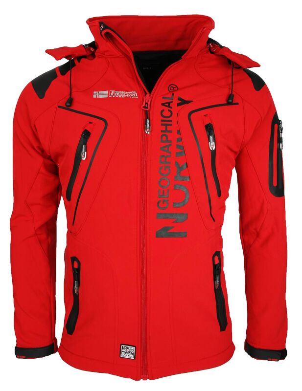 Geographical Norway Tangata Herren Outdoor Softshell Funktions Jacke Rot - Red Größe S - Gr. S