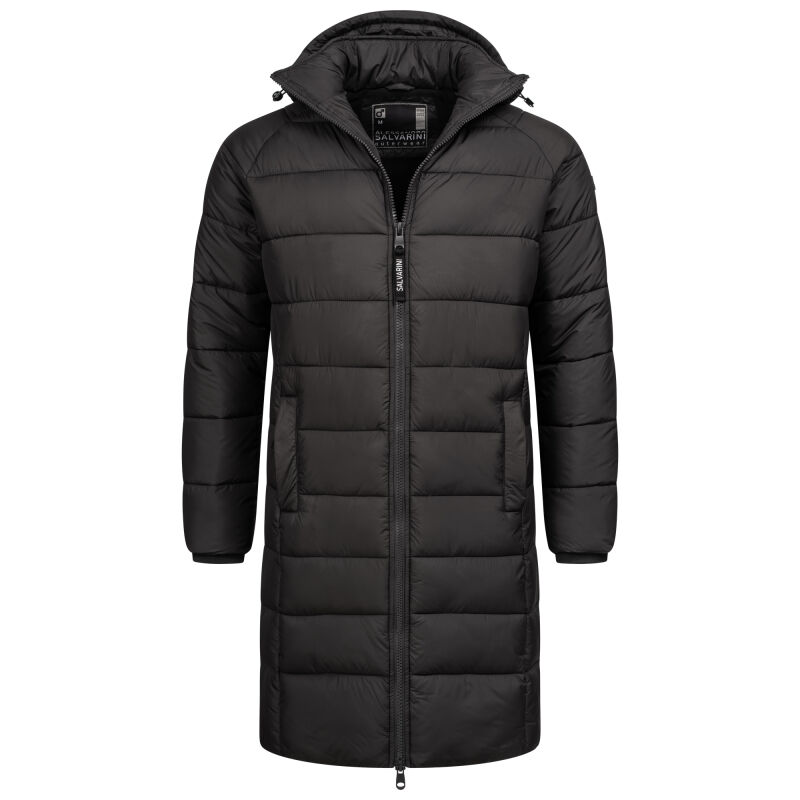 Alessandro Salvarini Herren Winter Steppjacke O-423 Schwarz