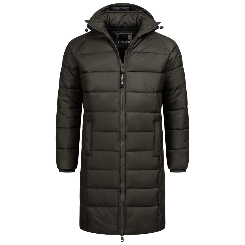 Alessandro Salvarini Herren Winter Steppjacke O-423 Dunkelgrau