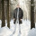 Arctic Seven Herren Winter Parka gesteppt O424 Schwarz