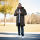 Arctic Seven Herren Winter Parka gesteppt O424 Dunkelgrau