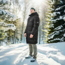 Alessandro Salvarini Herren Winter Parka gesteppt O425 Schwarz