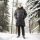 Alessandro Salvarini Herren Winter Parka gesteppt O425 Dunkelgrau