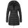 Marikoo Abendsternchen Damen Winter Jacke gesteppt B603 Schwarz-Größe XXXL - Gr. 46