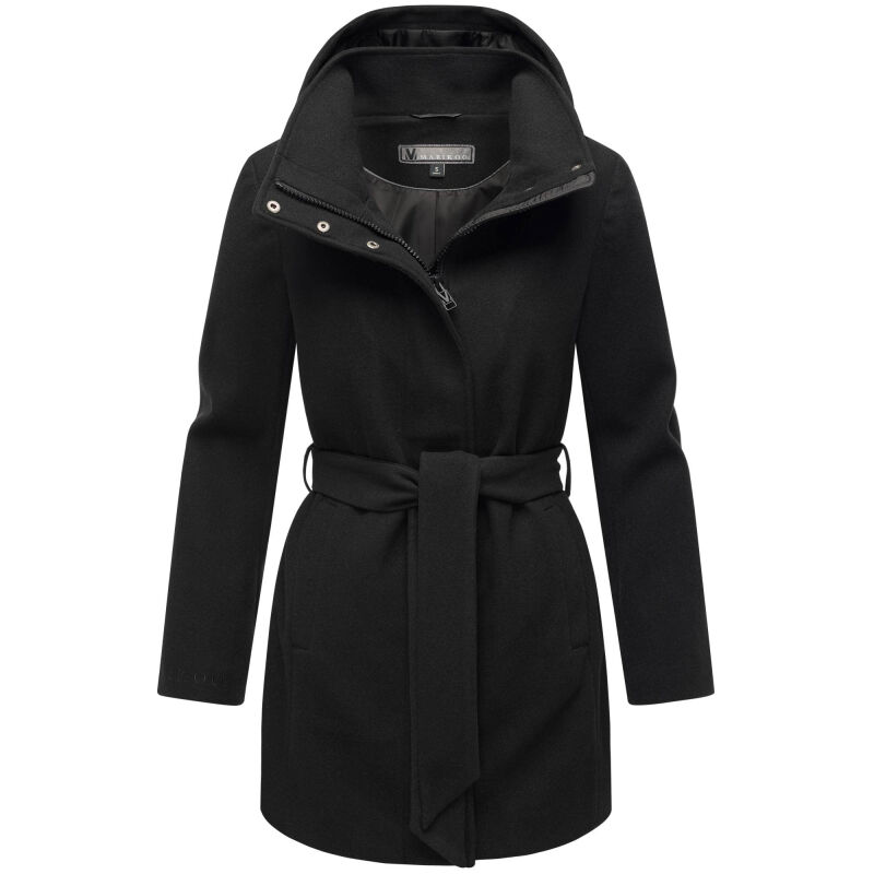 Marikoo Katalinaa Damen Mantel N047 Schwarz-Größe XXL - Gr. 44
