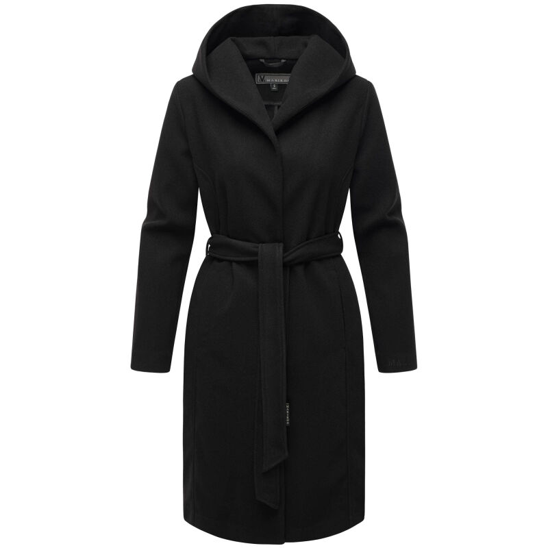 Marikoo Kailii Damen Mantel N046 Schwarz-Größe XXL - Gr. 44
