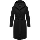 Marikoo Kailii Damen Mantel N046 Schwarz-Größe XXL - Gr. 44