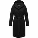 Marikoo Kailii Damen Mantel N046 Schwarz-Größe XXXL - Gr. 46