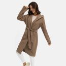 Marikoo Kailii Damen Mantel N046 Dark Taupe-Größe S - Gr. 36