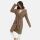 Marikoo Kailii Damen Mantel N046 Dark Taupe-Größe S - Gr. 36