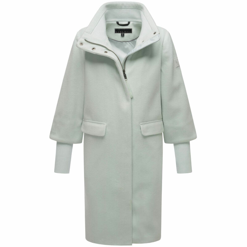 Navahoo Polarblüte Damen Übergangs Mantel N049 Ice Blue-Größe M - Gr. 38