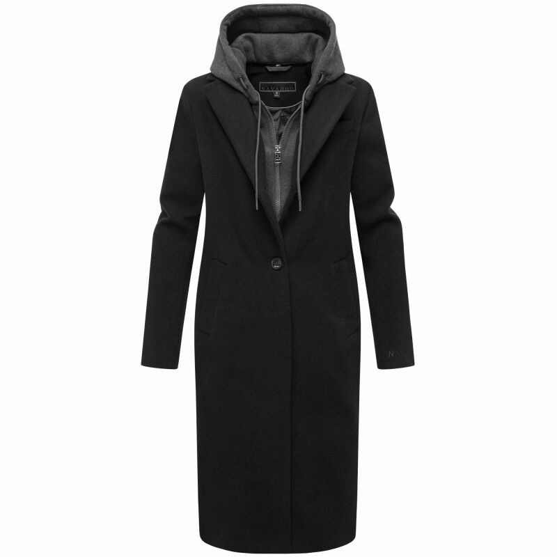 Navahoo Kekstraum Damen Winter Mantel N048 Schwarz-Größe XS - Gr. 34