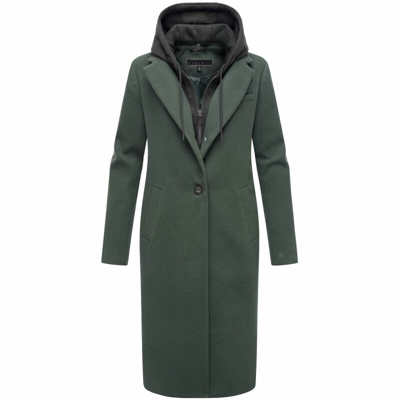Navahoo Kekstraum Damen Winter Mantel N048 Stone Green-Größe XS - Gr. 34