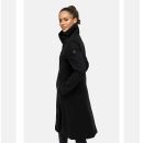 Navahoo Samtrose Damen Mantel mit Stehkragen N051 Schwarz-Größe XS - Gr. 34