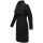 Navahoo Samtrose Damen Mantel mit Stehkragen N051 Schwarz-Größe XS - Gr. 34