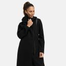 Navahoo Samtrose Damen Mantel mit Stehkragen N051 Schwarz-Größe M - Gr. 38
