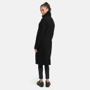 Navahoo Samtrose Damen Mantel mit Stehkragen N051 Schwarz-Größe M - Gr. 38